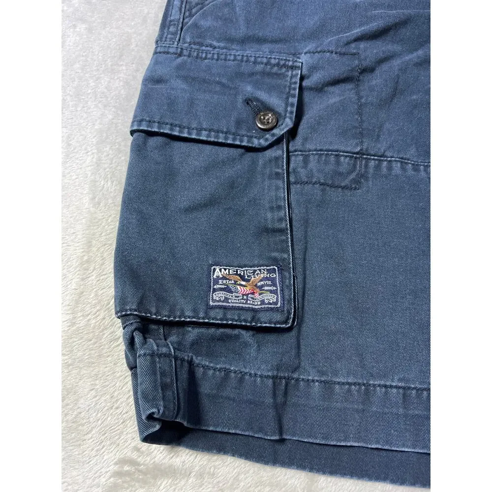 Navy Blue Rugged Cargo Shorts 32